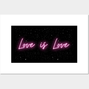 Love is Love Glowing Text Posters and Art